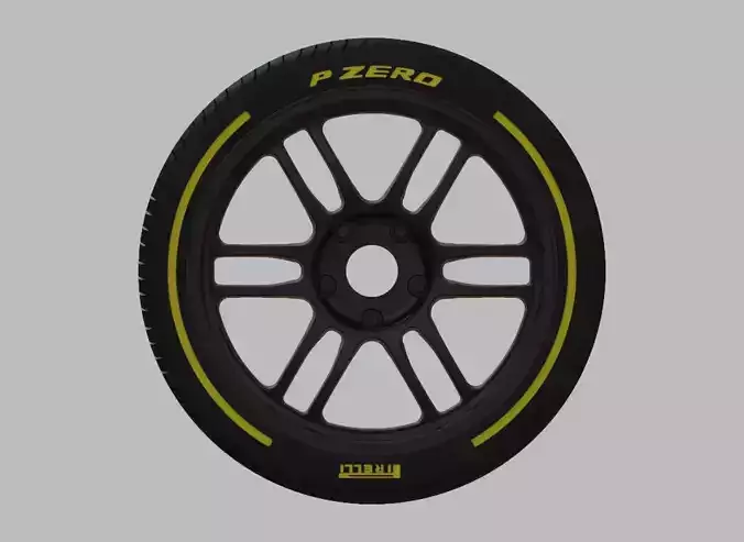 Miniature Enkei RPF1 Rim and Tire - 3D Print - No Textures 3D print model