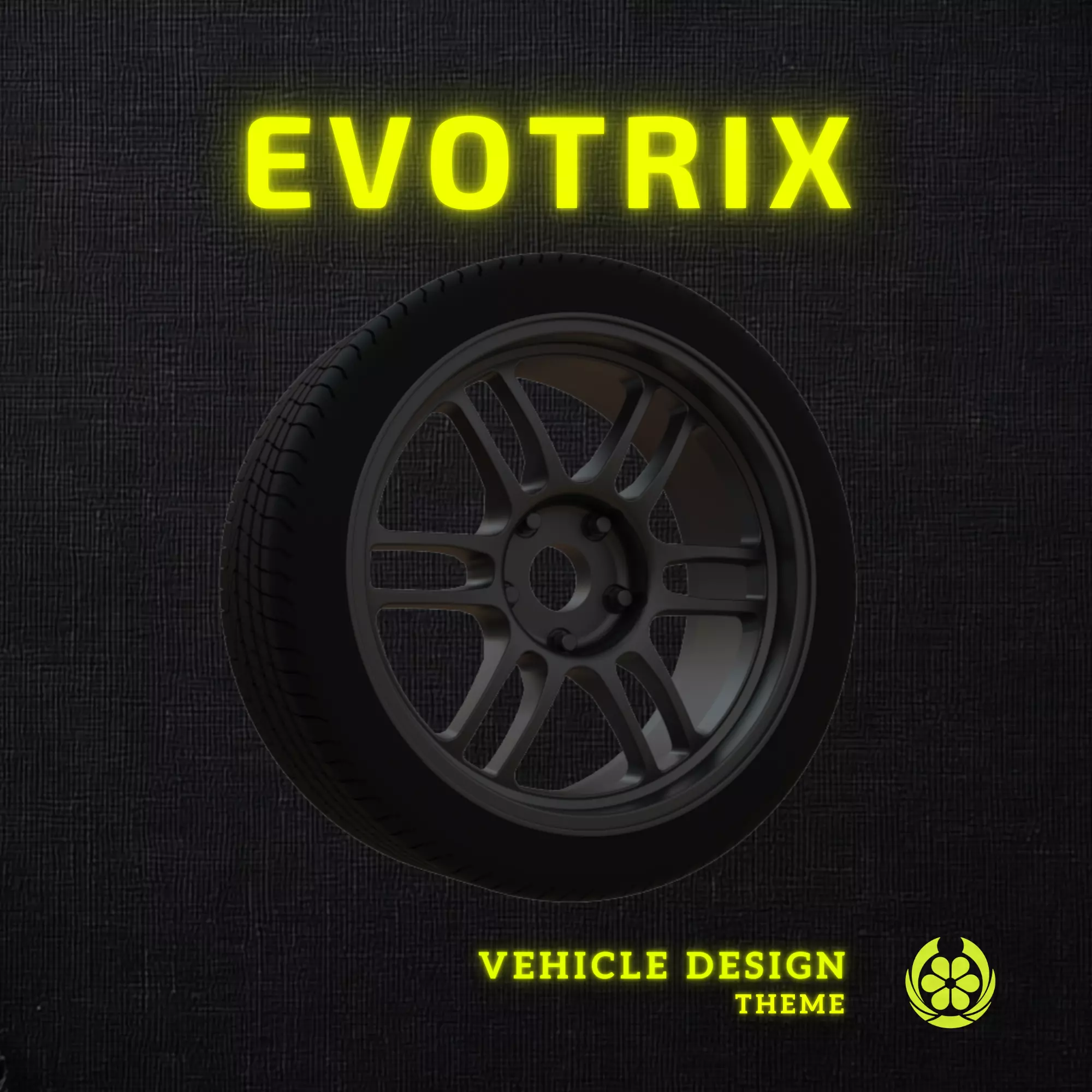 05 Enkei RPF1 Car Rim and Tire - 3D Print 3D print model