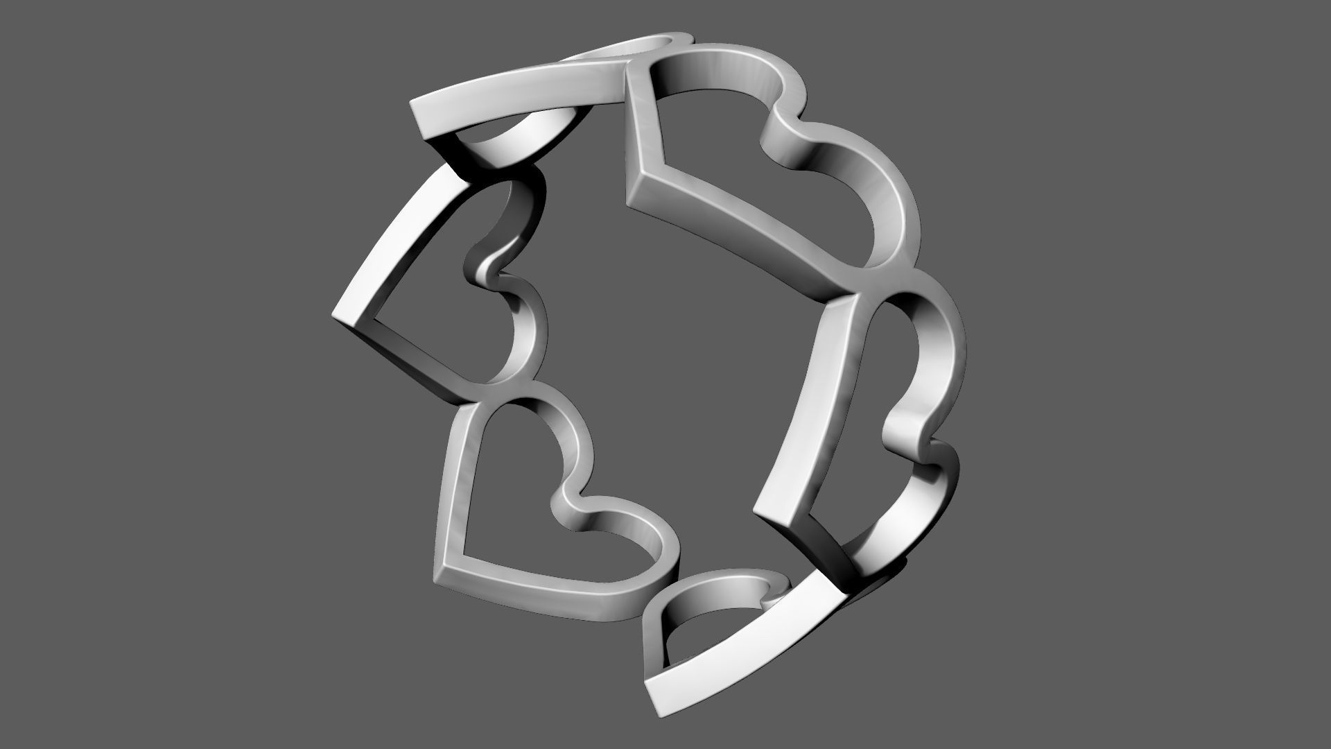 Hearts Ring 3D print model_10