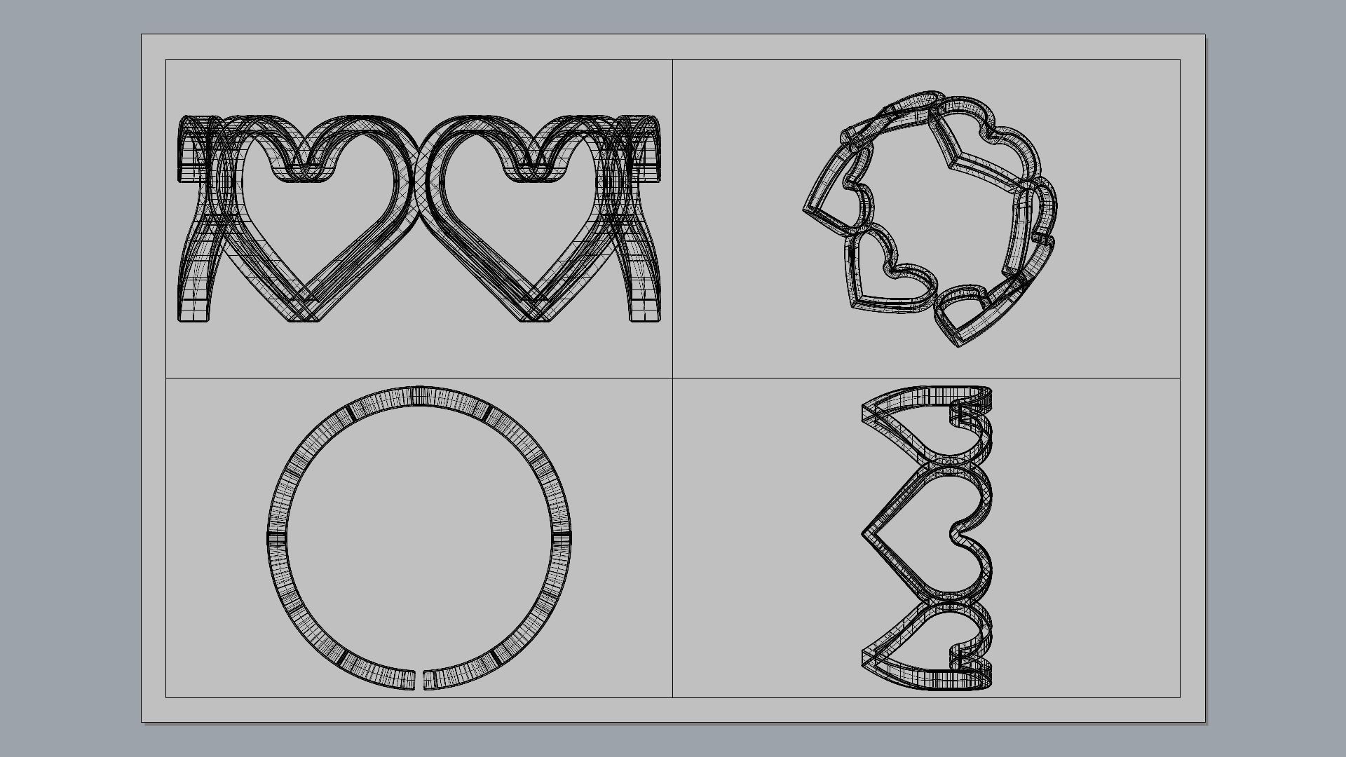 Hearts Ring 3D print model_6