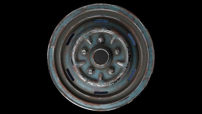 Awesome Rim and Tire 13 Low-poly 3D model 7