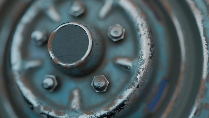 Awesome Rim and Tire 13 Low-poly 3D model 2
