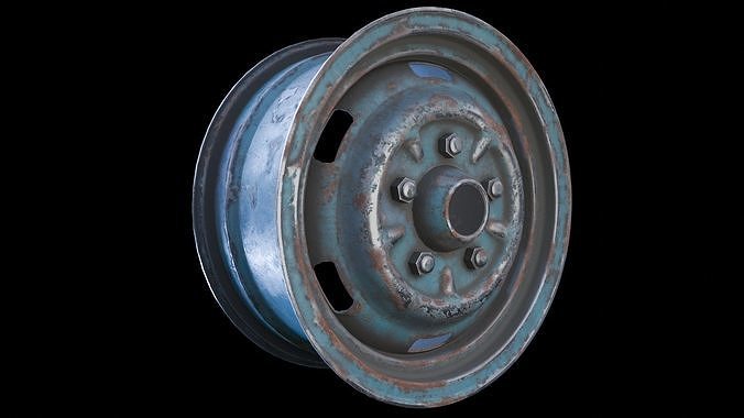 Awesome Rim and Tire 13 Low-poly 3D model 6