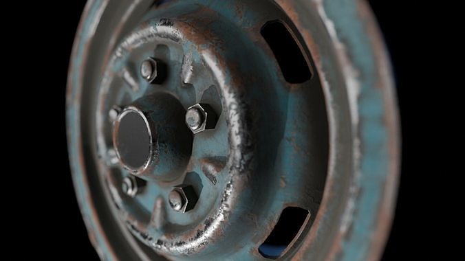 Awesome Rim and Tire 13 Low-poly 3D model 4