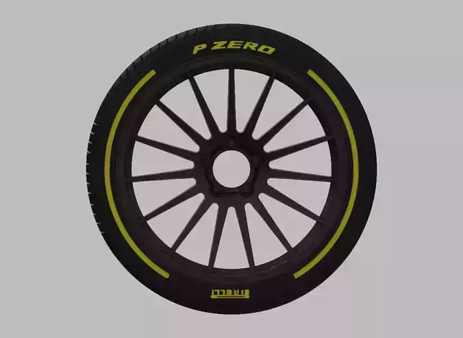 Miniature Enkei RS05RR Rim and Tire - 3D Print - No Textures