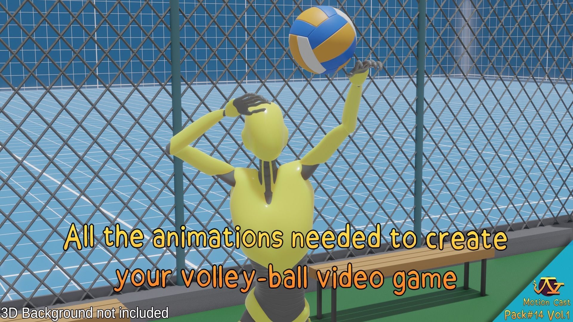 Volley-ball animations - Motion Cast14 Vol1 3D model_6