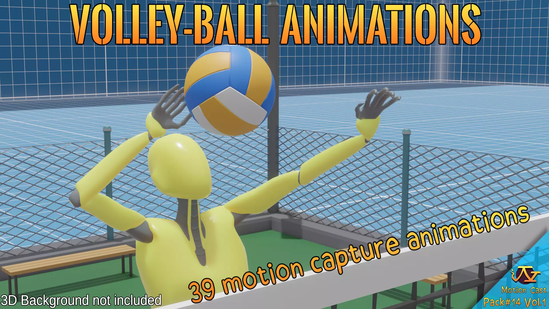 Volley-ball animations - Motion Cast14 Vol1 3D model_0