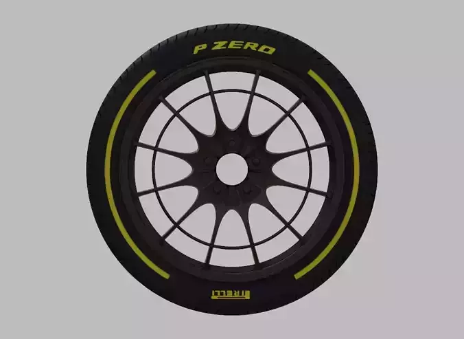 Miniature Enkei NT03 M Rim and Tire - 3D Print - No Textures