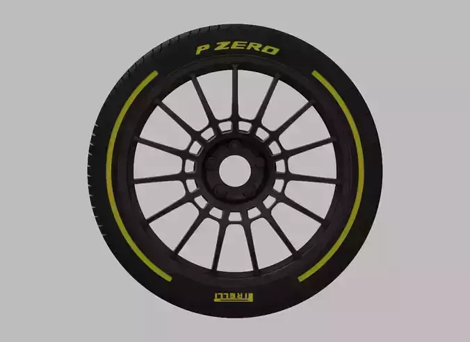 Miniature Enkei RC-T5 Rim and Tire - 3D Print - No Textures