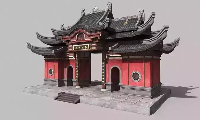 Chinese style wooden attic