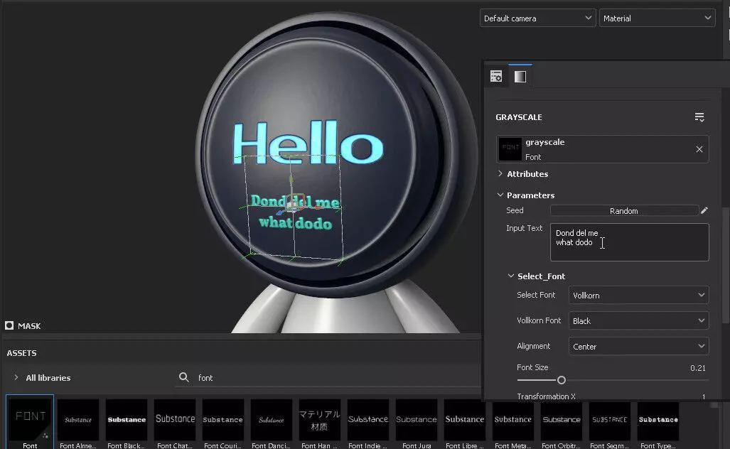 50 Fonts for Substance Painter Pack 1 3D model