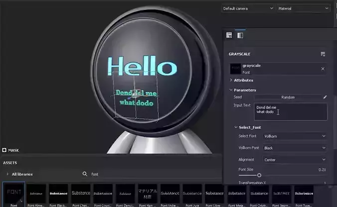 50 Fonts for Substance Painter  Pack 1 3D model
