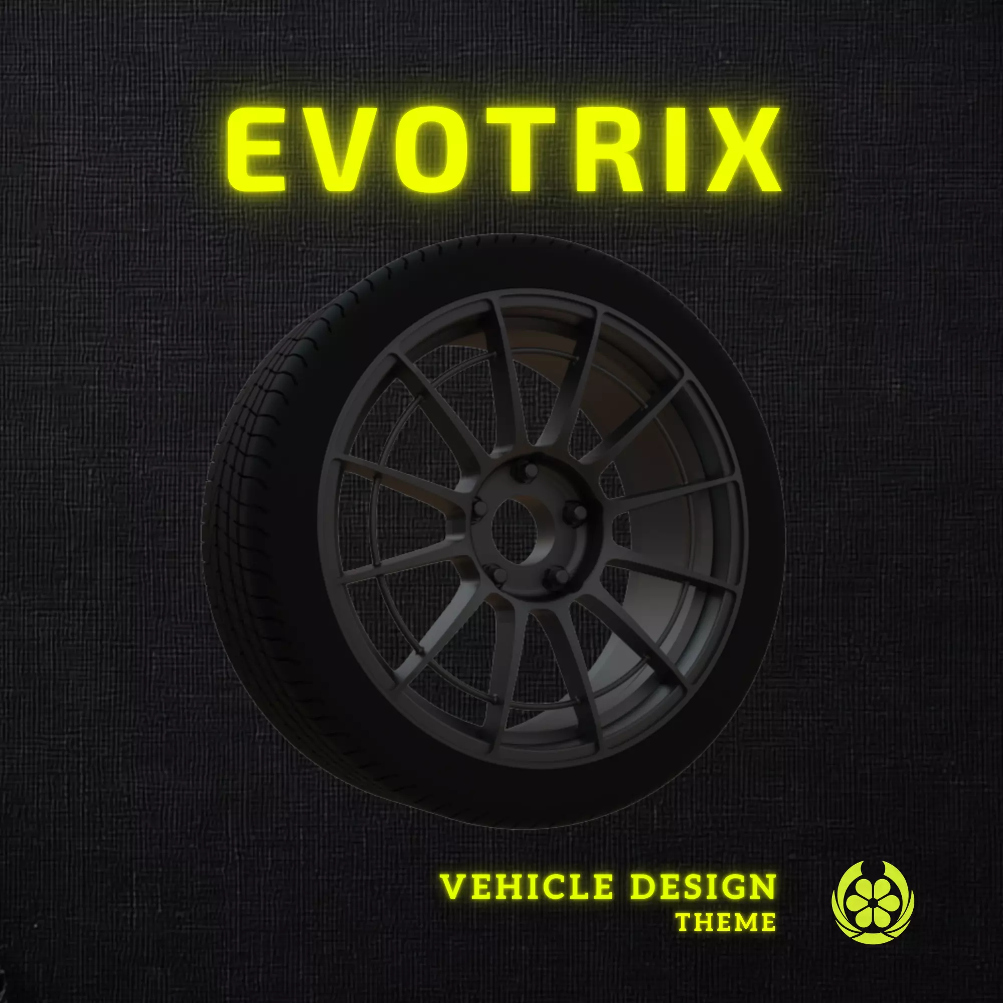 12 Enkei NT03RR Car Rim and Tire - 3D Print 3D print model