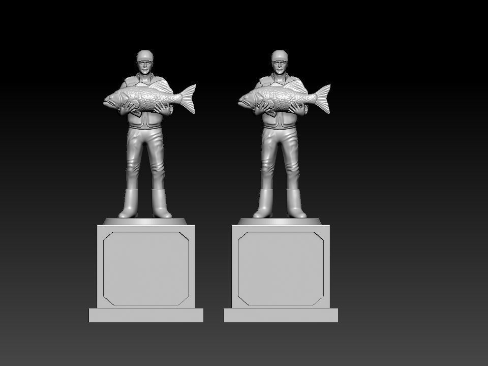 FISHING TROPHY CUP WINNER STATUE - 3D PRINT 3D print model_1