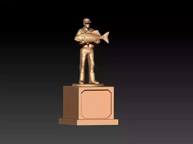 FISHING TROPHY CUP WINNER STATUE - 3D PRINT