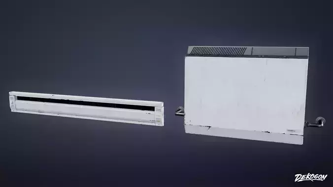 SUBURBS - Heater Set 02 - LOW POLY AND NANITE