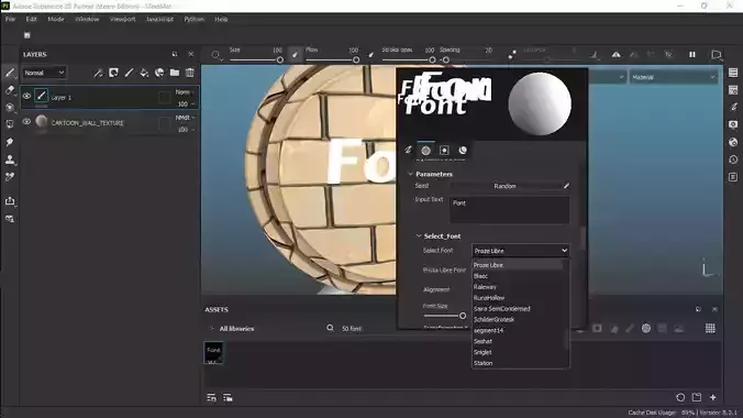 50 Fonts for Substance Painter  Pack 2