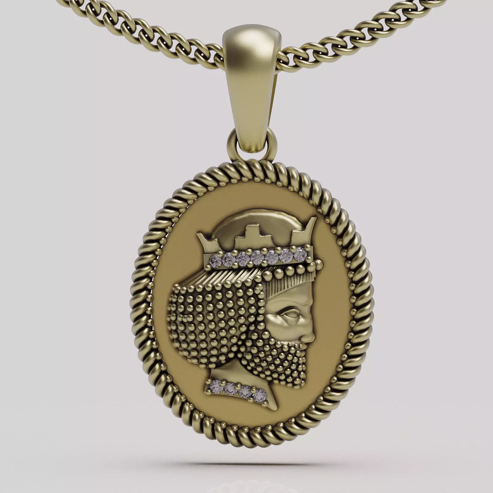 Cyrus pendant silver gold sterling printable jewelry 3D model 3D print model