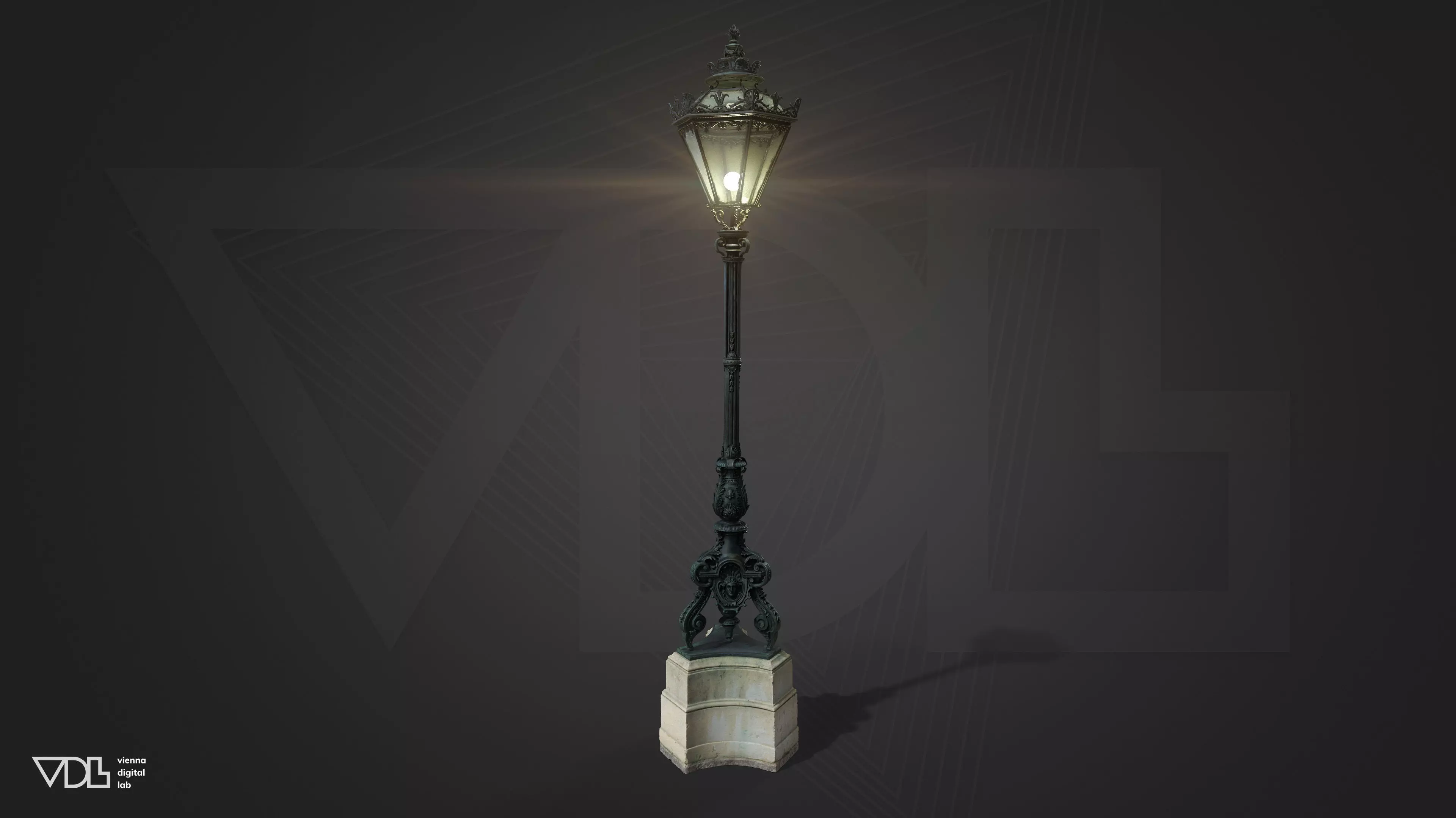 Street Lamp Low-poly 3D model_0