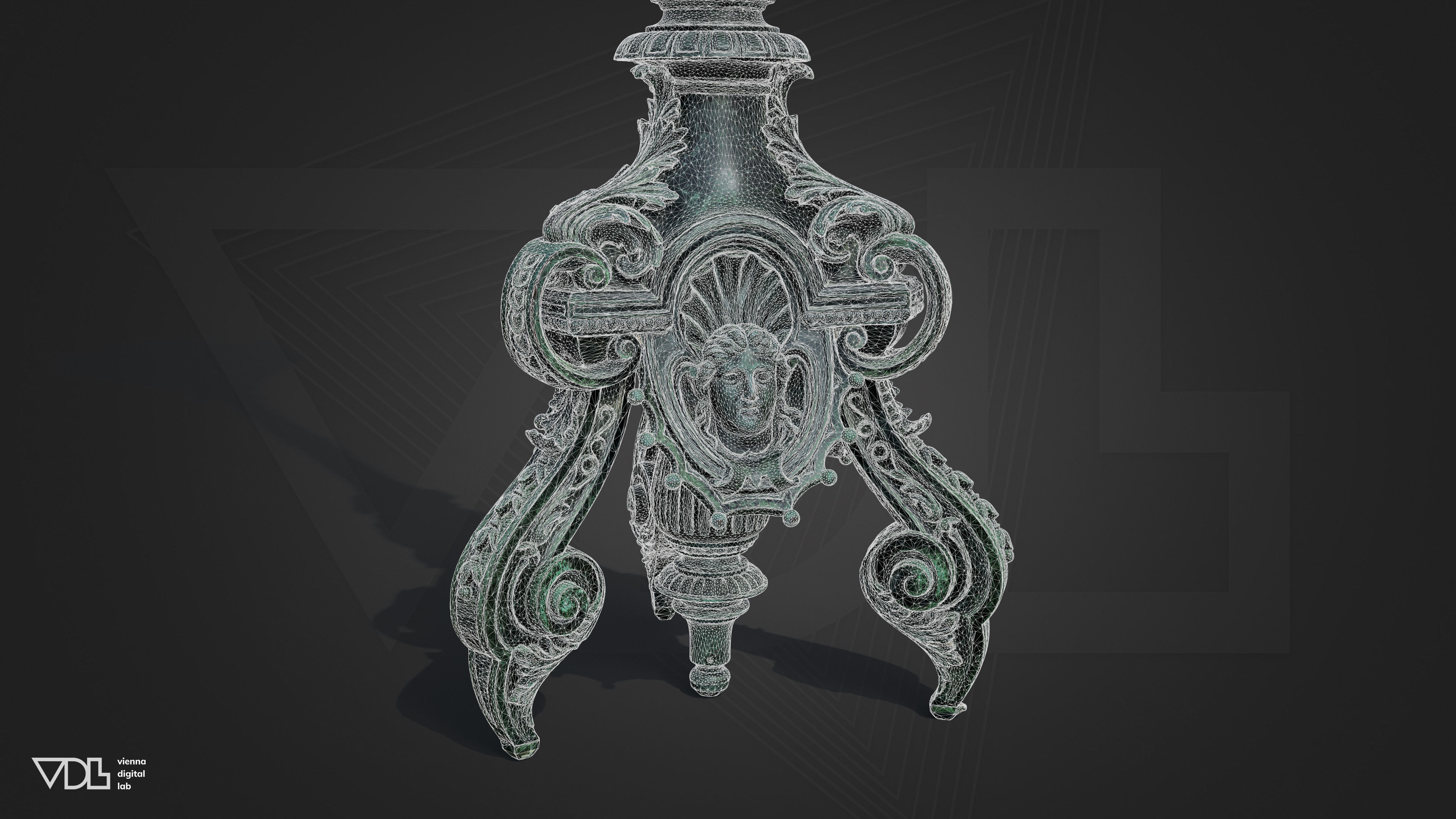 Street Lamp Low-poly 3D model_5