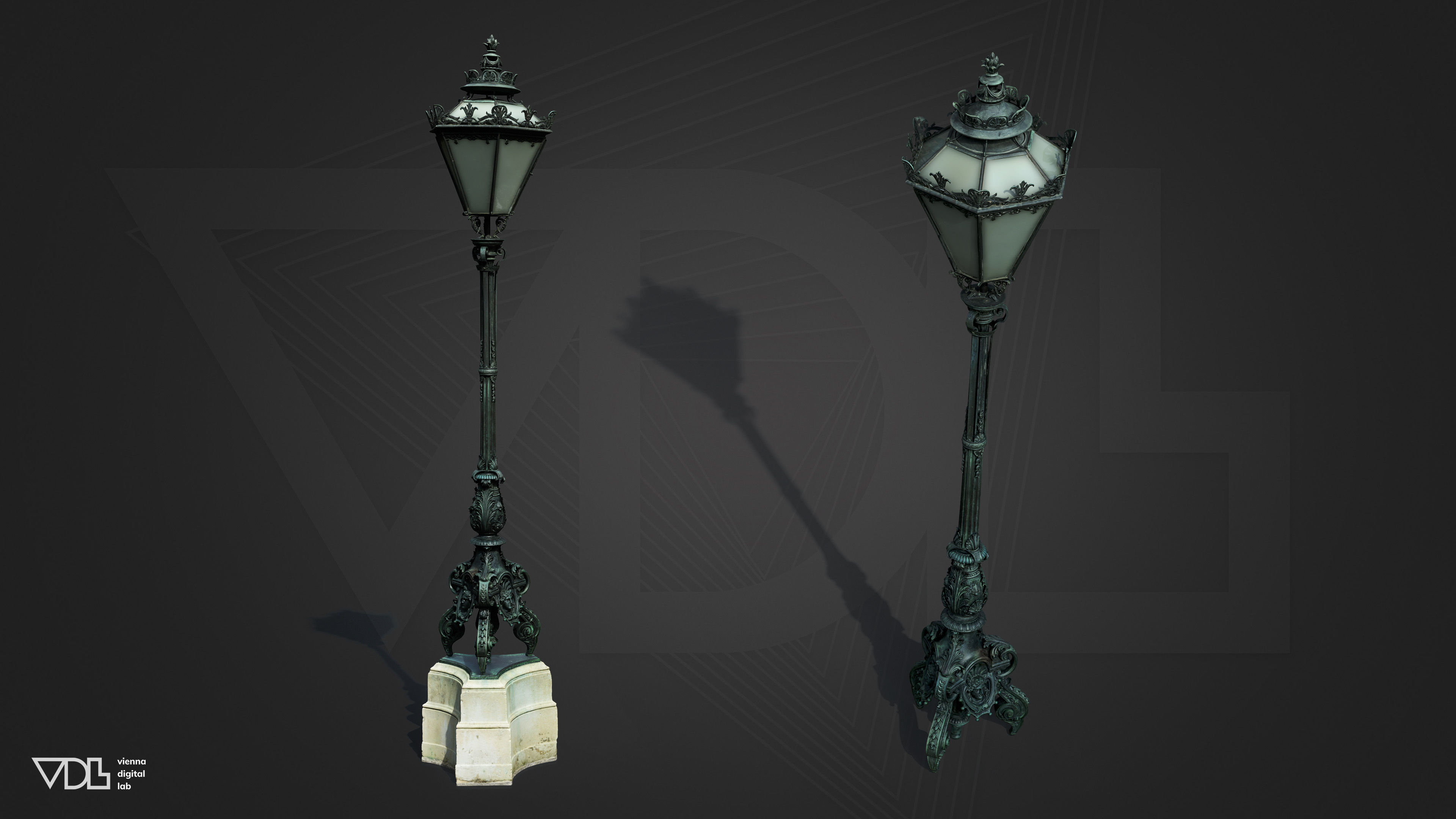 Street Lamp Low-poly 3D model_2