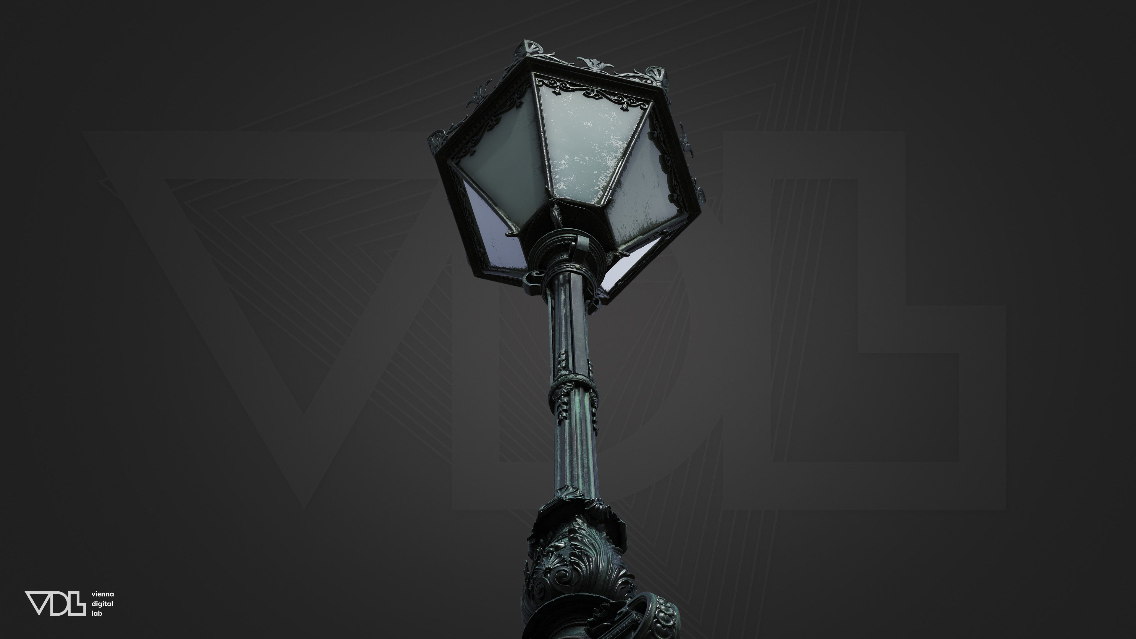 Street Lamp Low-poly 3D model_7