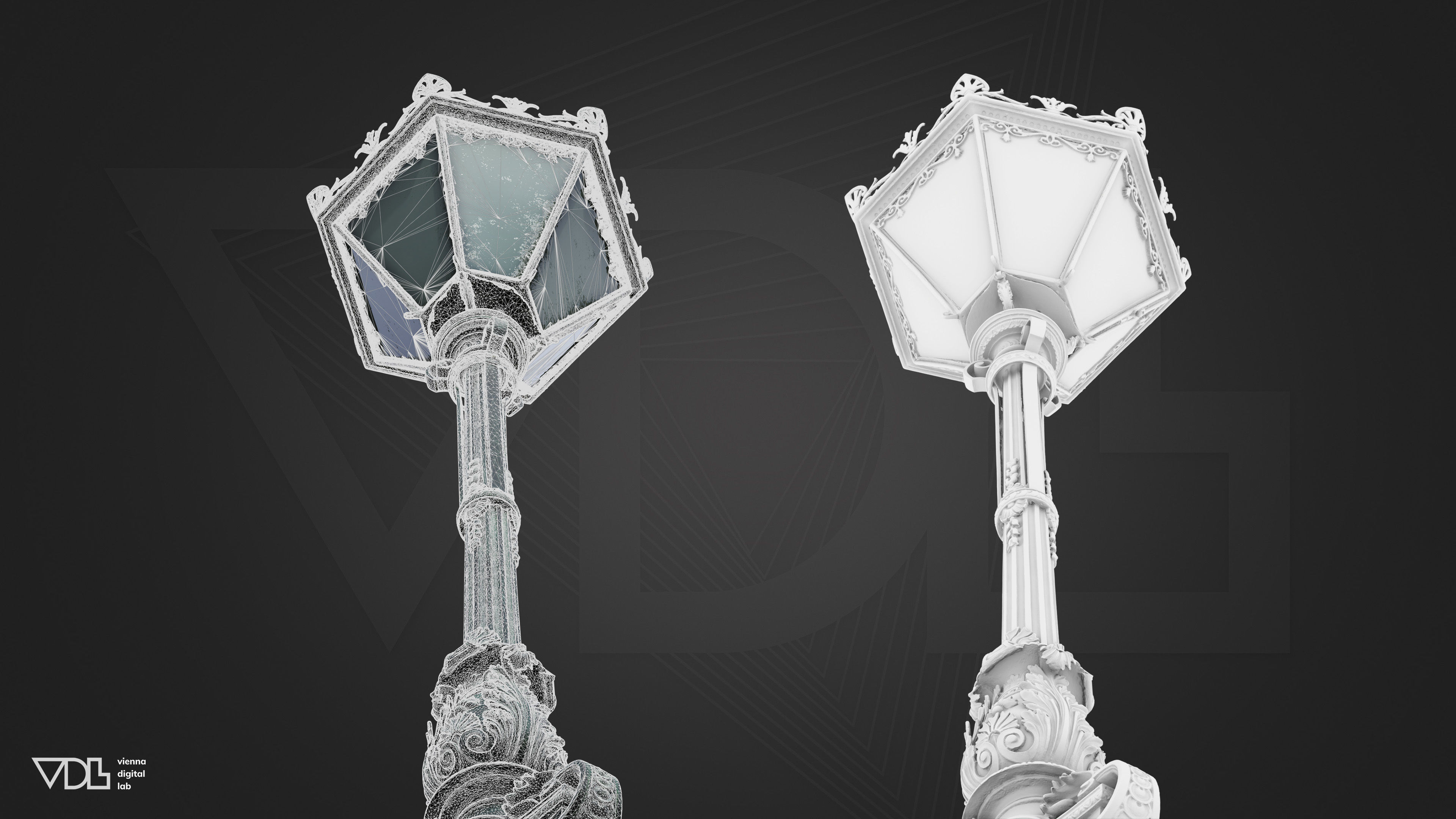 Street Lamp Low-poly 3D model_8