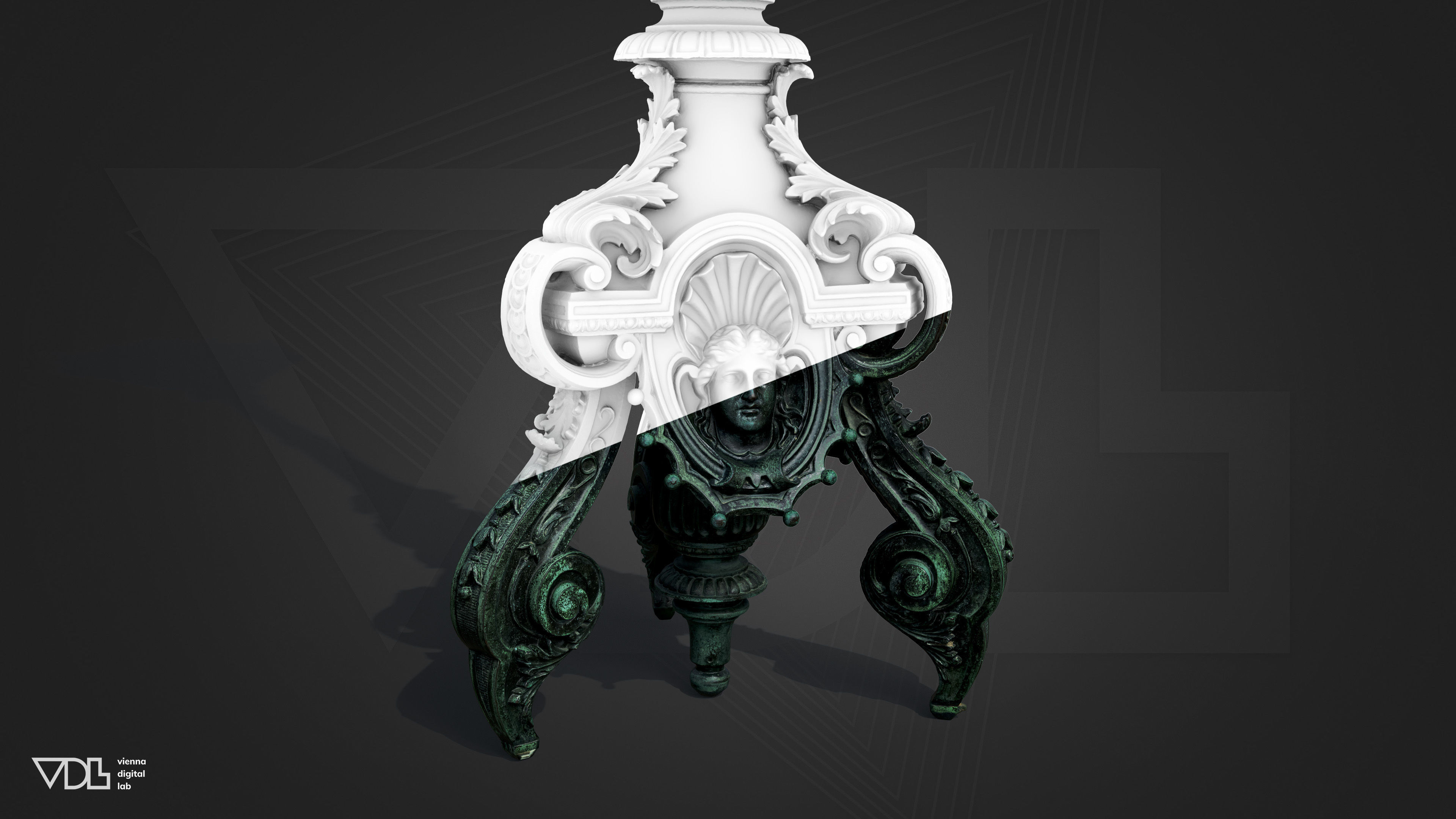 Street Lamp Low-poly 3D model_4