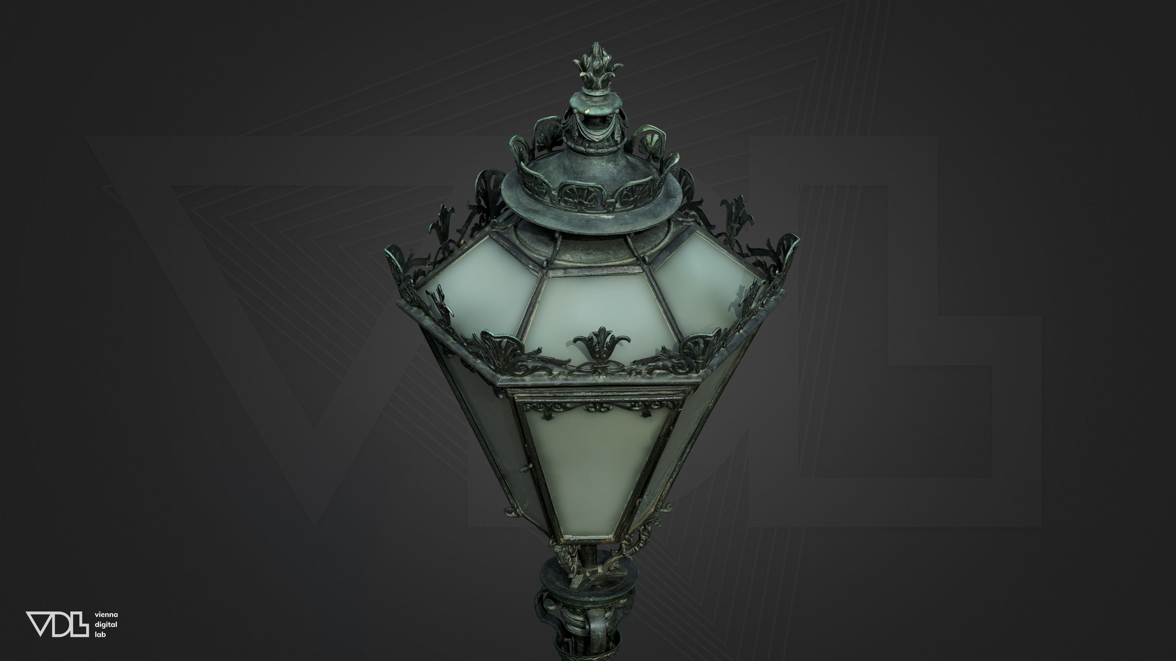 Street Lamp Low-poly 3D model_6