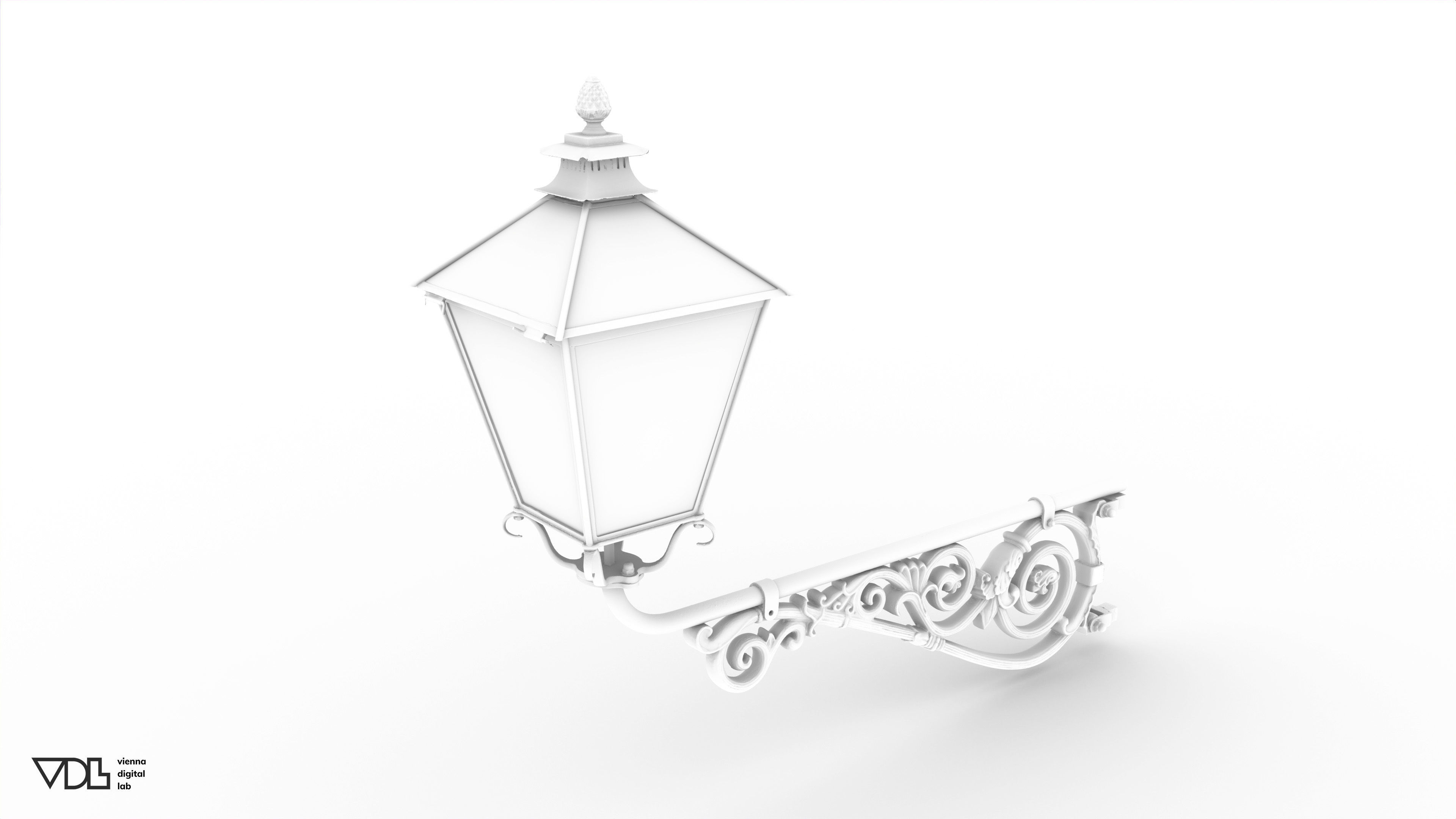 Wall-Mounted Lamp Low-poly 3D model_5