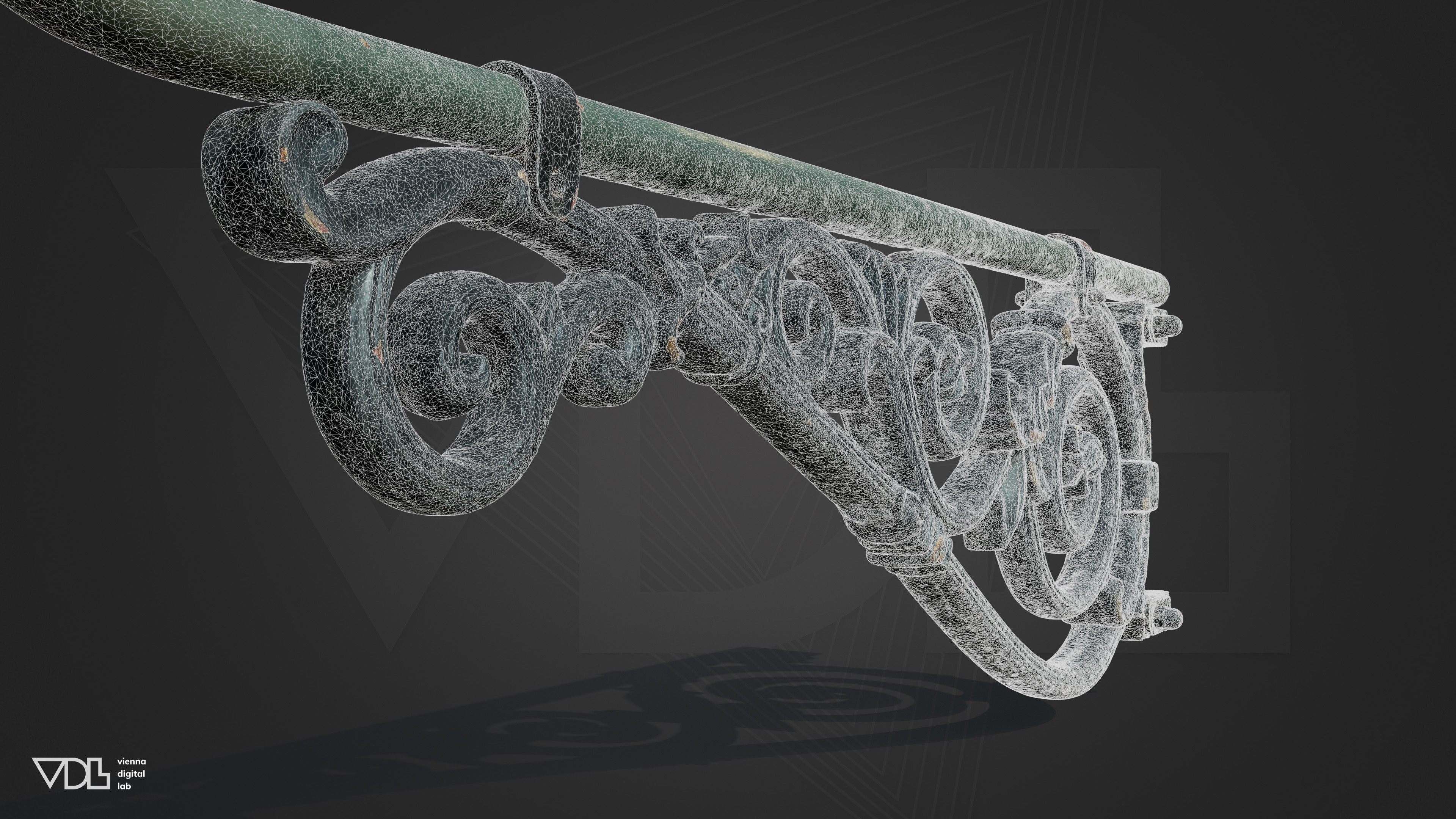 Wall-Mounted Lamp Low-poly 3D model_8