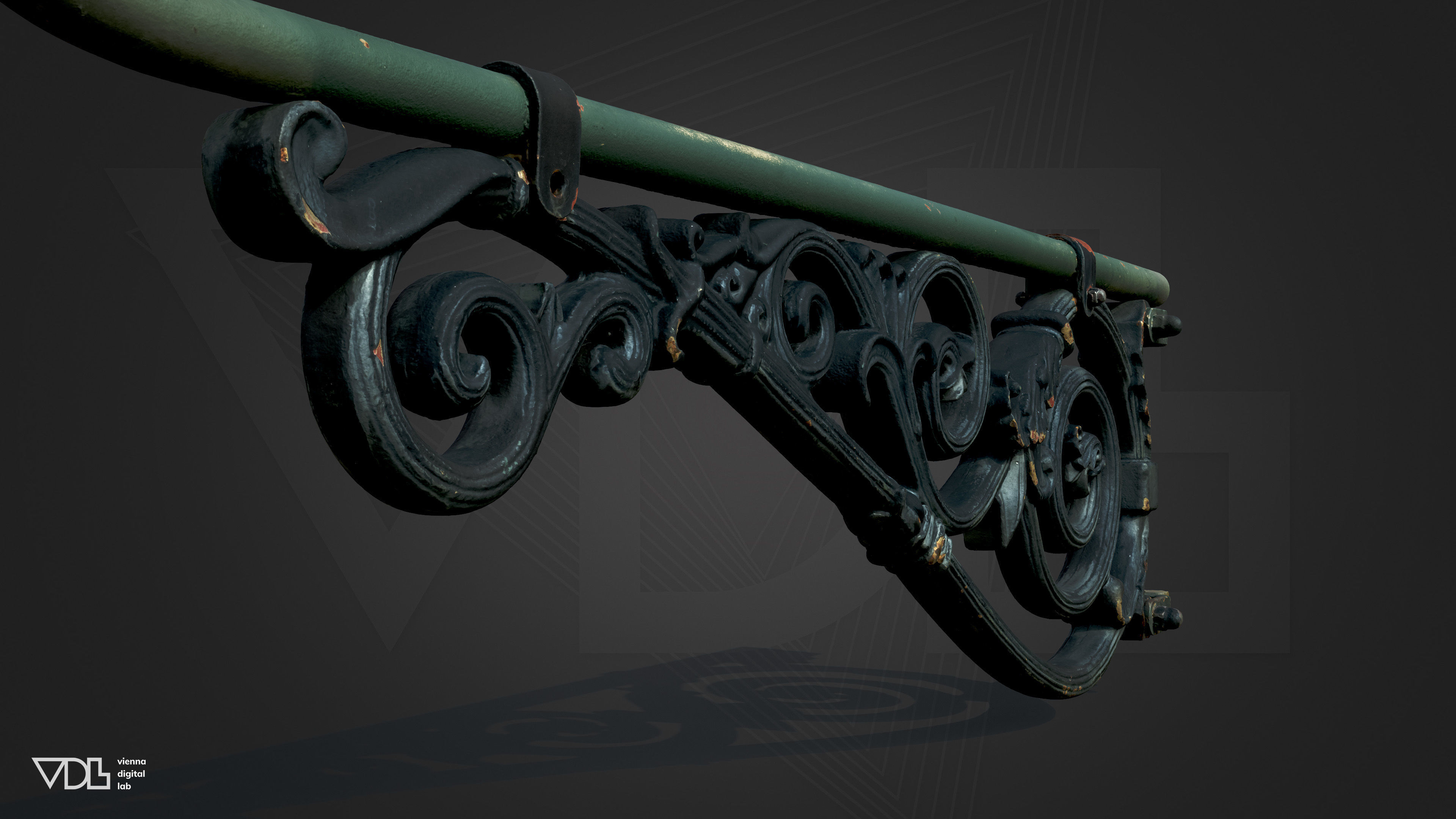 Wall-Mounted Lamp Low-poly 3D model_6