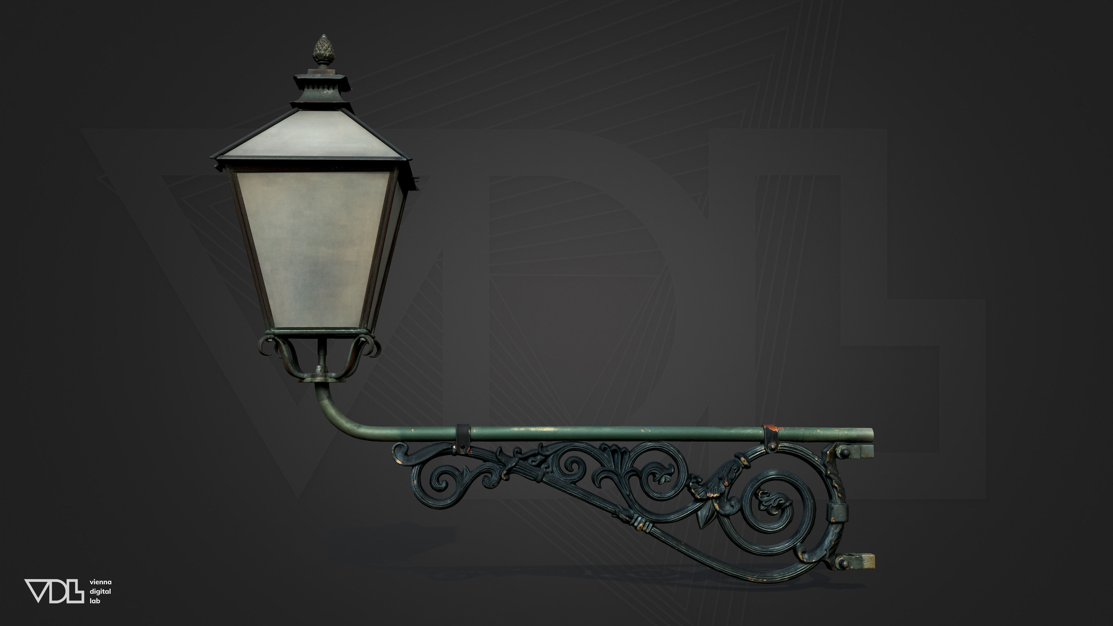 Wall-Mounted Lamp Low-poly 3D model_1