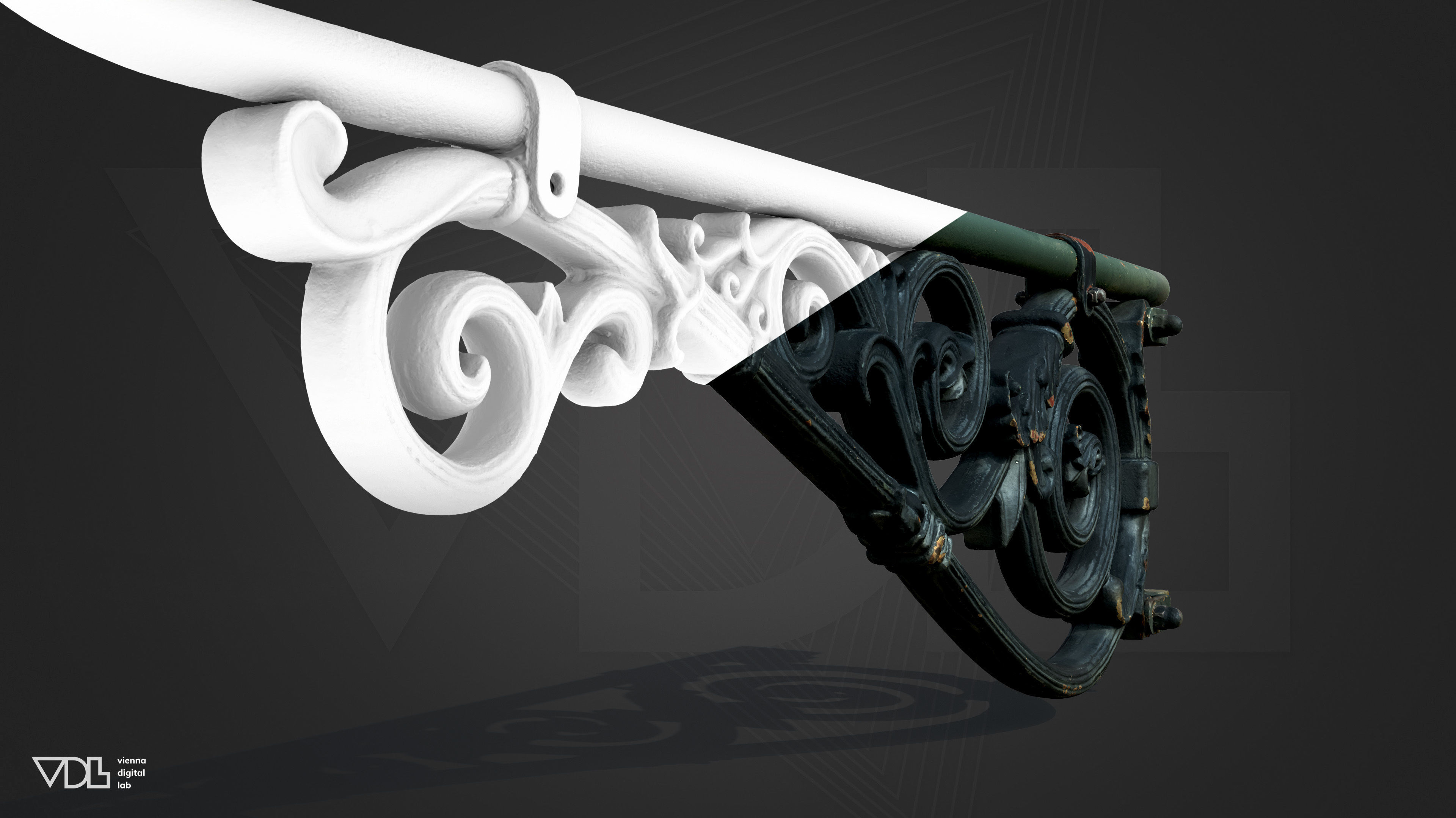 Wall-Mounted Lamp Low-poly 3D model_7