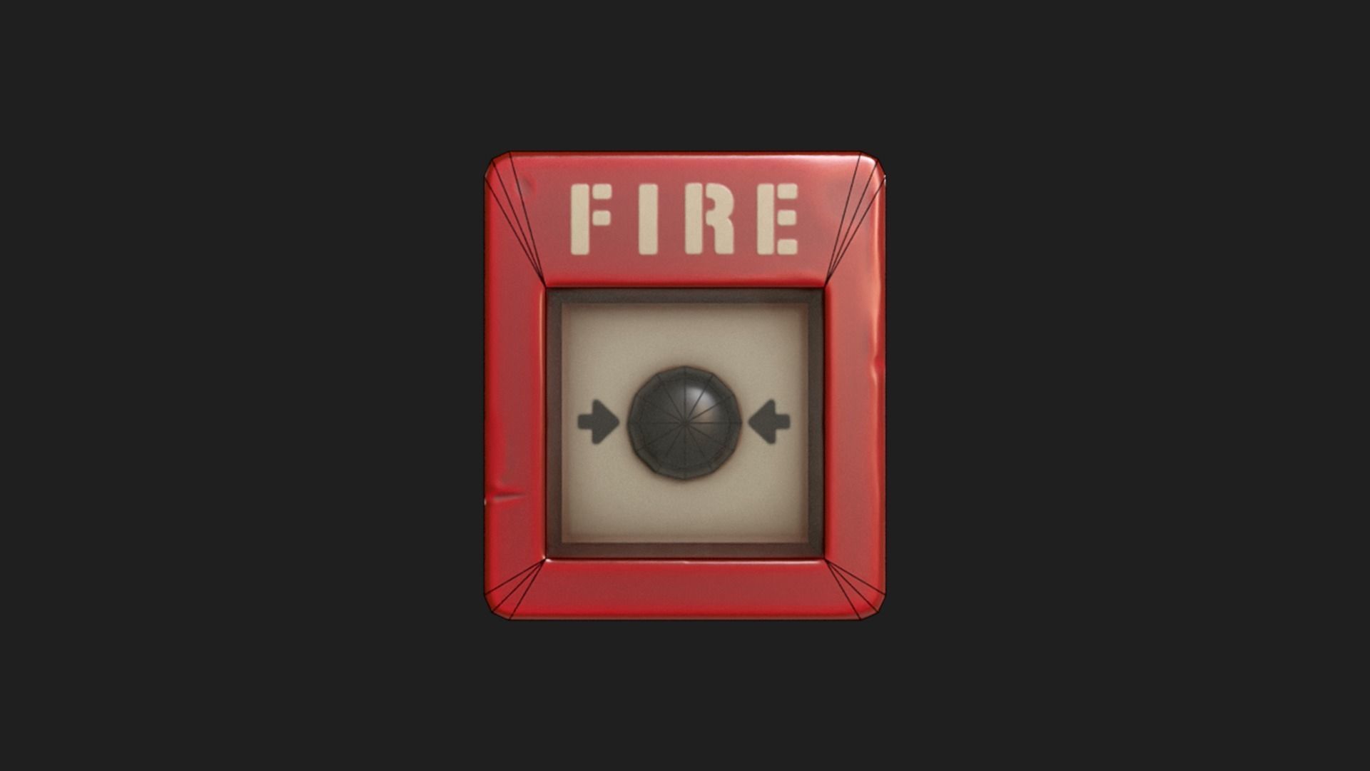 Stylized Fire Alarm Call Point Free low-poly 3D model_7