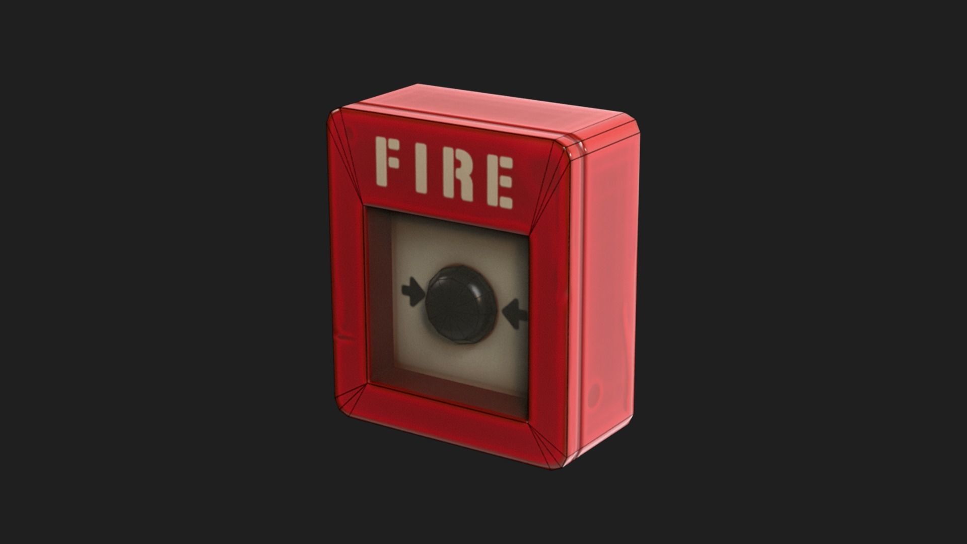 Stylized Fire Alarm Call Point Free low-poly 3D model_11
