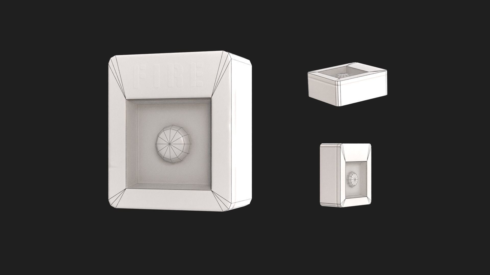 Stylized Fire Alarm Call Point Free low-poly 3D model_4