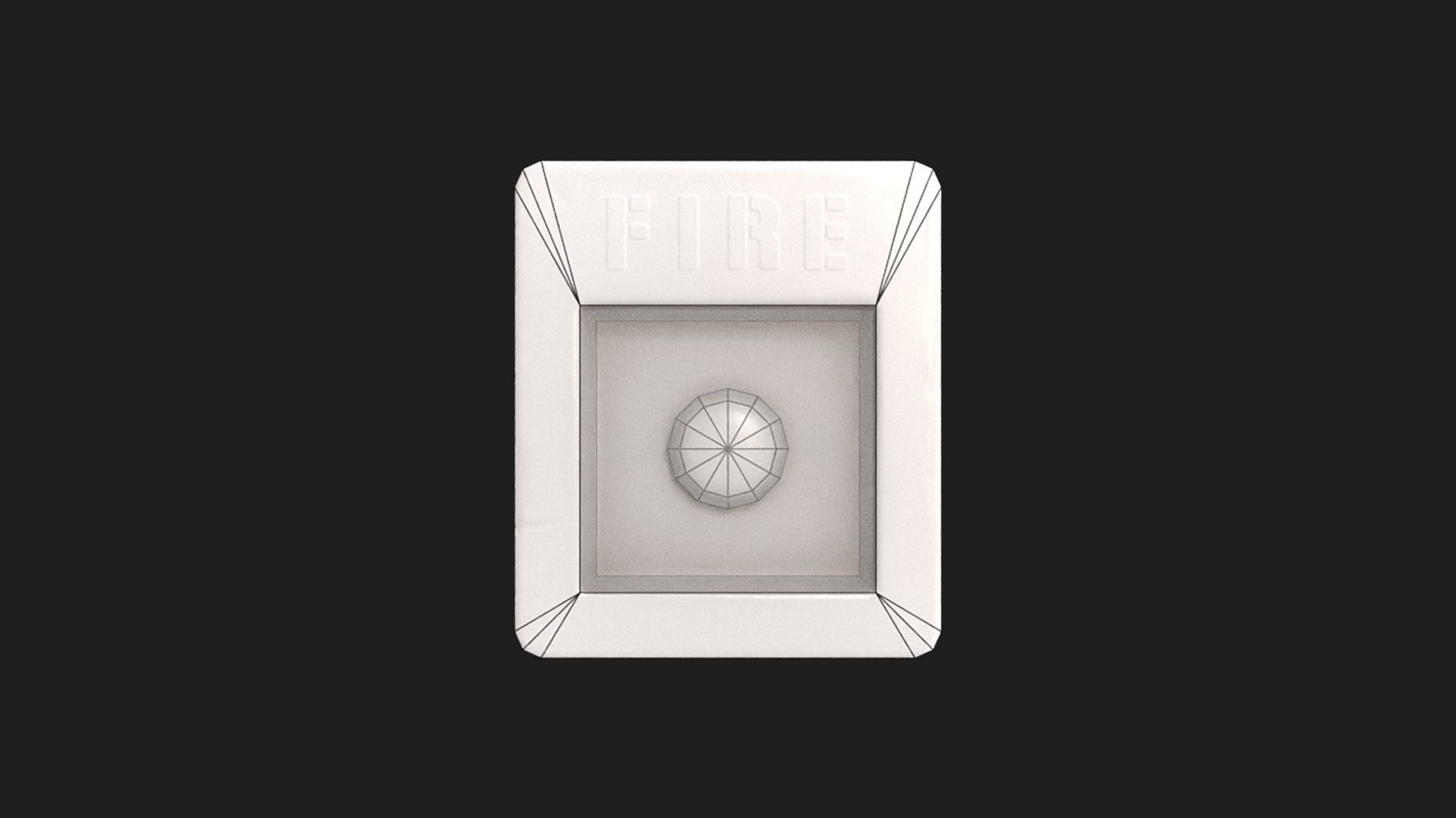 Stylized Fire Alarm Call Point Free low-poly 3D model_9