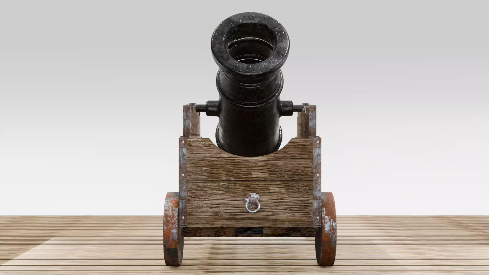 Old Artillery Cannon 3D model_0