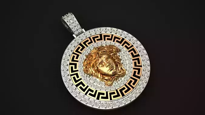 Medusa Diamond Pendant