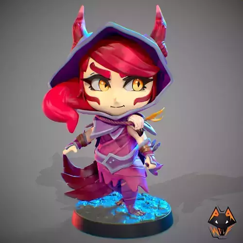 Xayah Chibi fanart