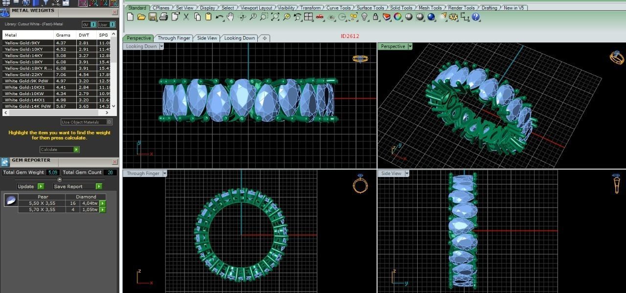  2612 ring pear 3D print model_2