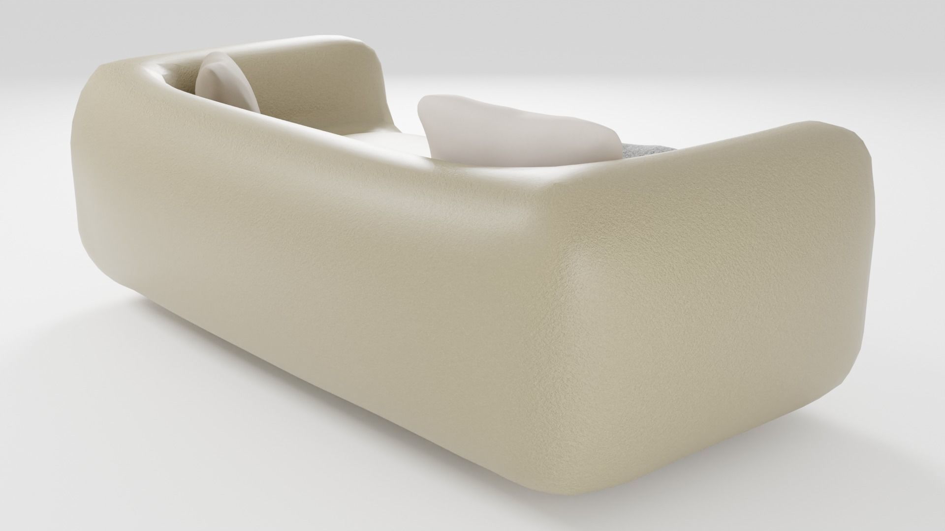 Sofa made of eco-leather with very soft filling 3D model_2