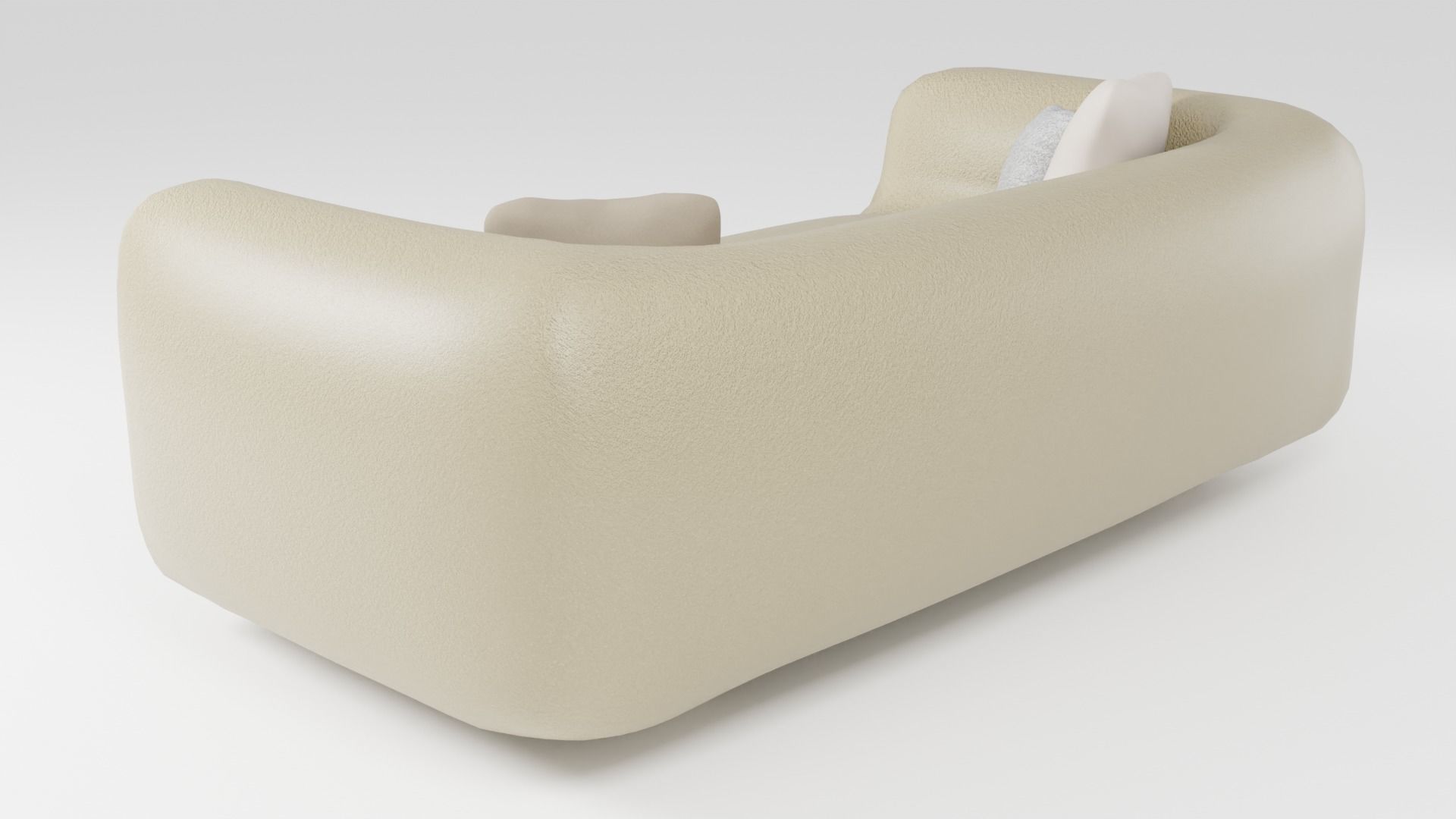 Sofa made of eco-leather with very soft filling 3D model_3