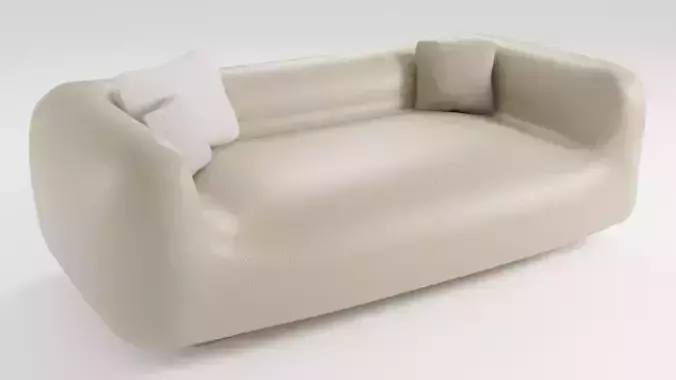 Sofa made of eco-leather with very soft filling