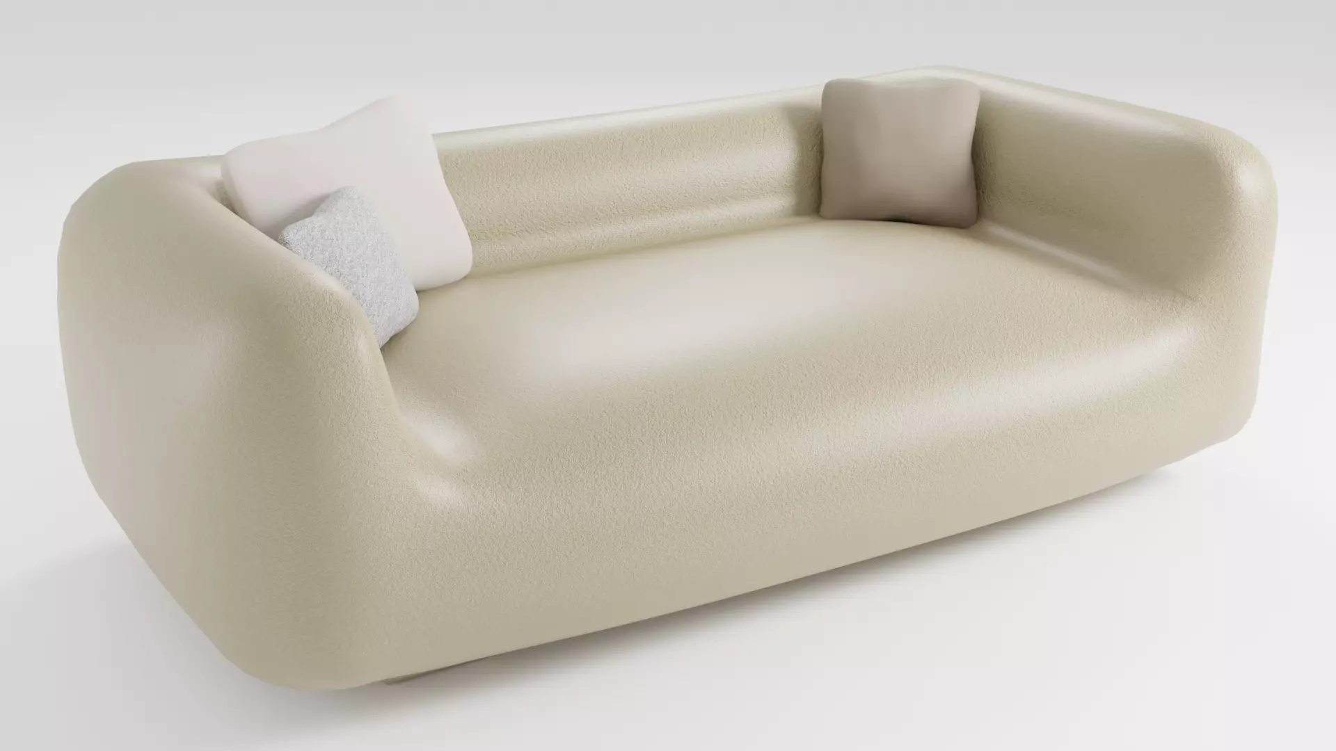 Sofa made of eco-leather with very soft filling 3D model_0