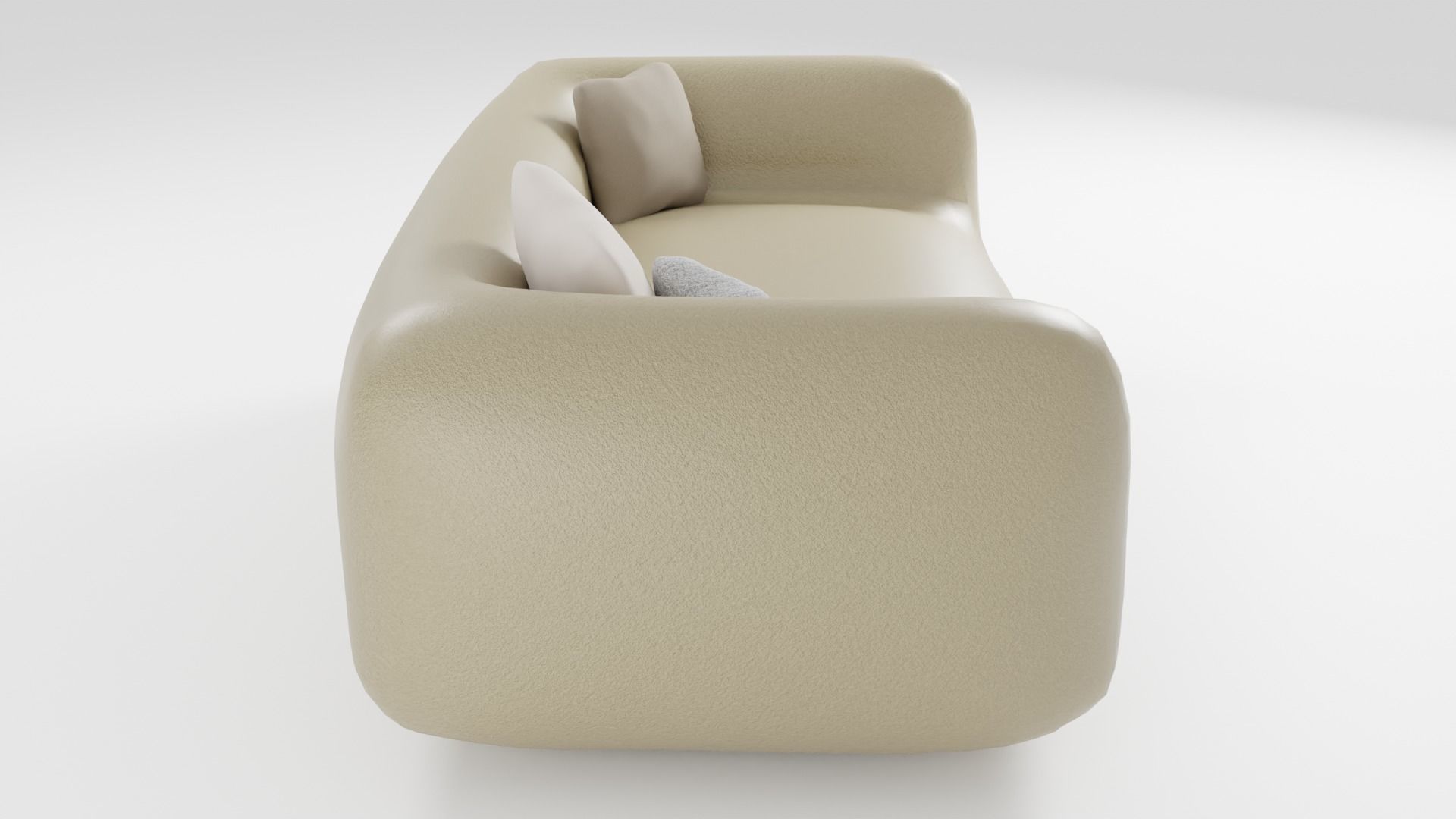 Sofa made of eco-leather with very soft filling 3D model_1