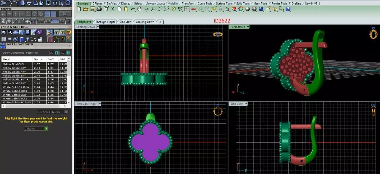   van 2622 earrings 3D print model_0
