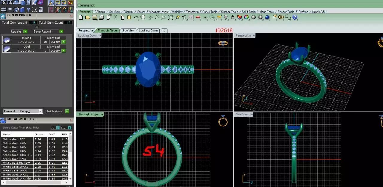  2618 ring oval 3D print model_0