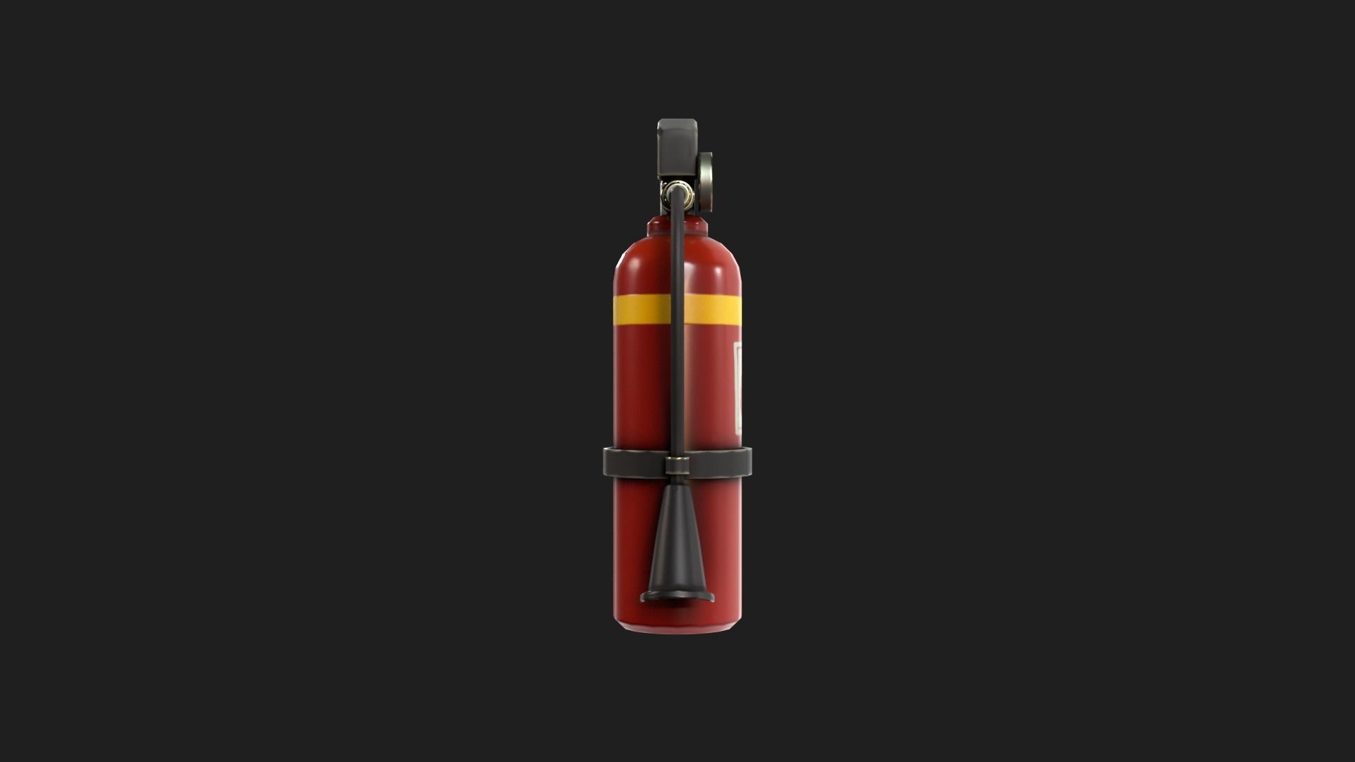 Fire Extinguisher Stylized Low-poly 3D model_7